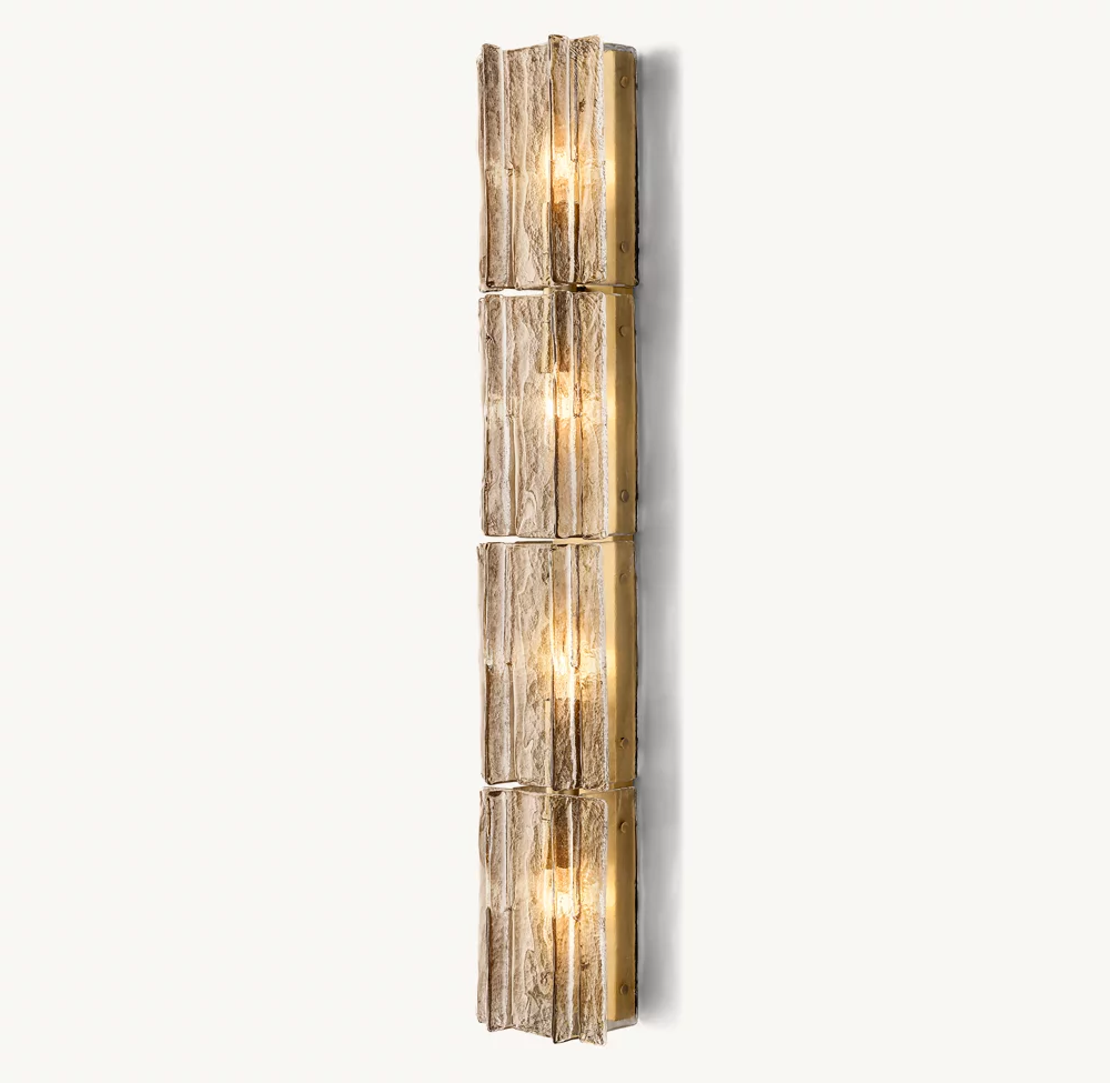 Lattice Smoke Glass Sconce 49" 61" 