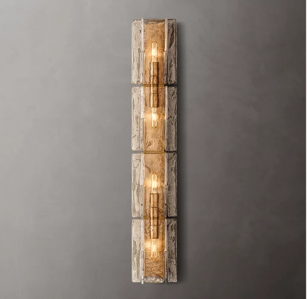 Lattice Smoke Glass Sconce 49" 61" 