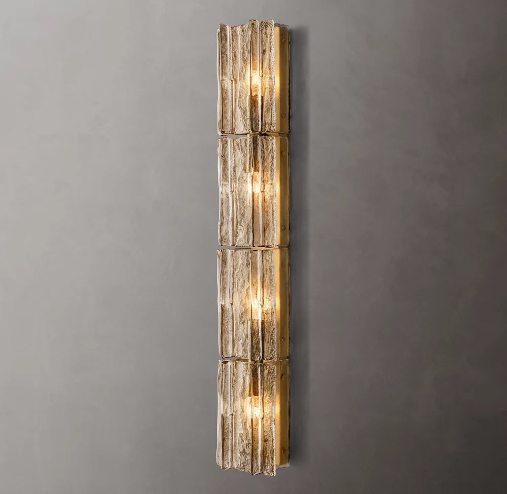 Lattice Smoke Glass Sconce 49" 61" 