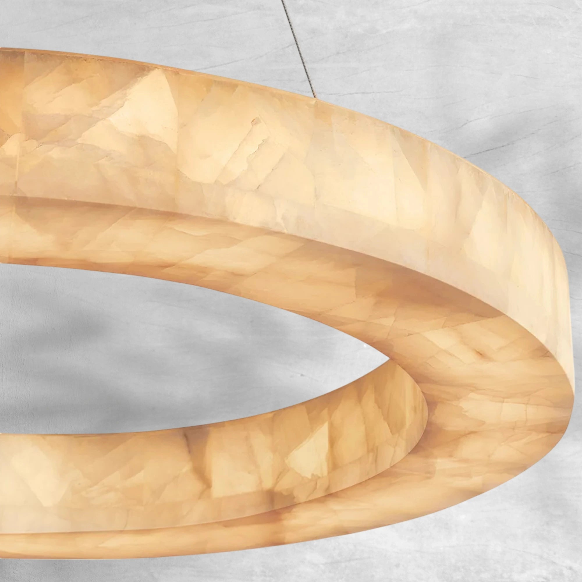 Rim Calcite Round Chandelier 31"40"60"