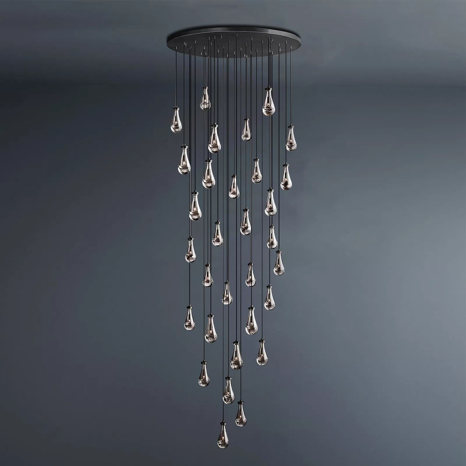 Raindrop Round Chandelier 60"-konalight