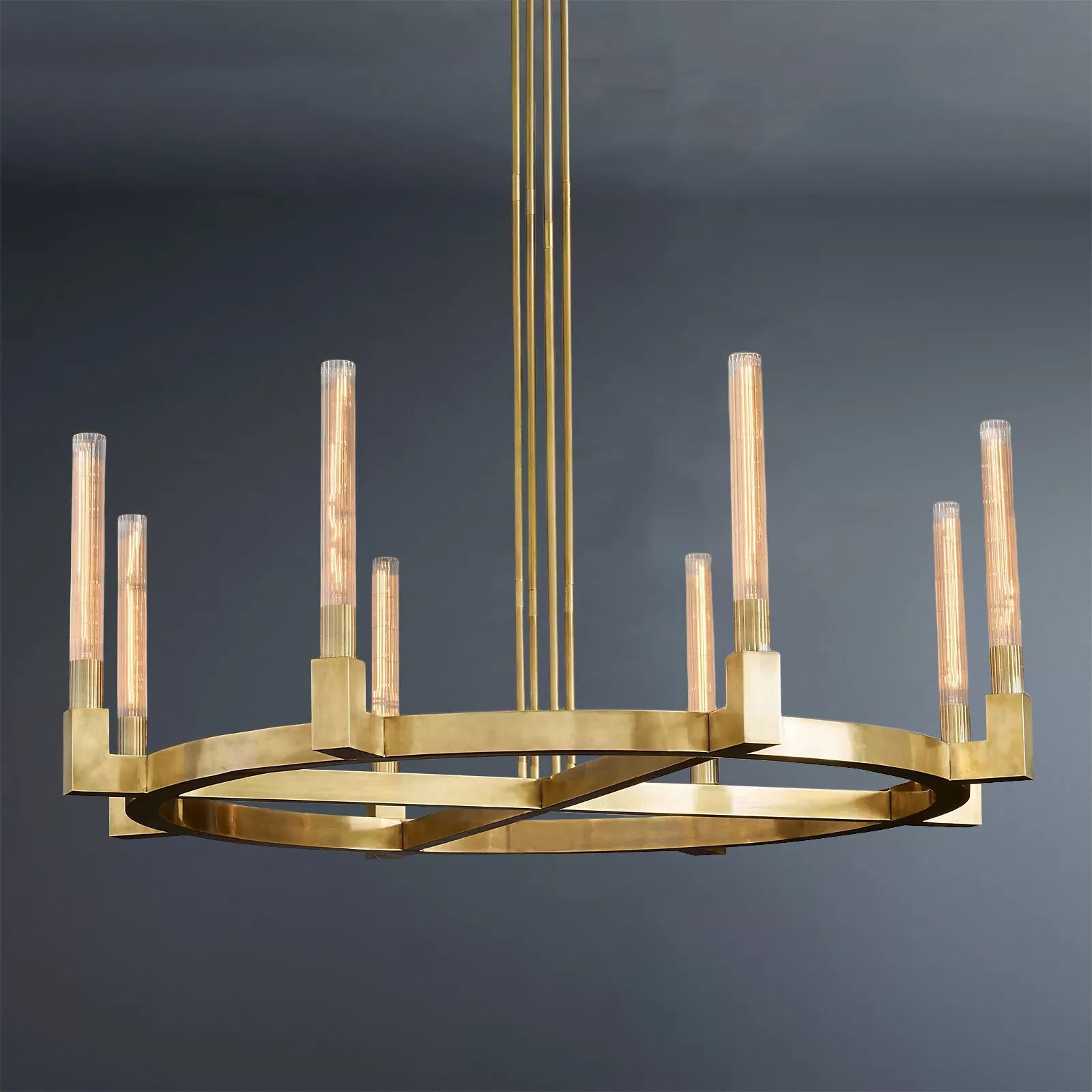 Cannele Round Chandelier 48" For Living Room-konalight