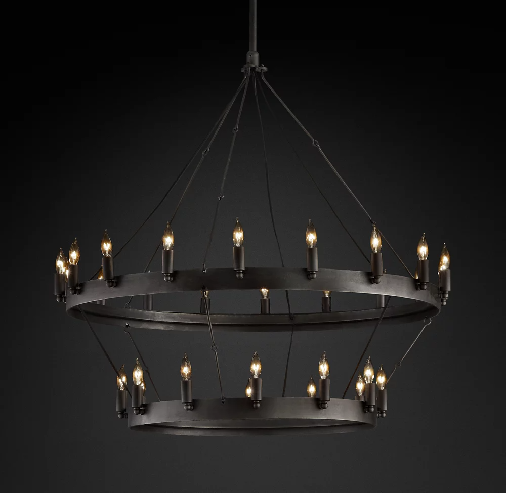 Camino Vintage Candelsbra 2-Tier Chandelier For Living Room-konalight