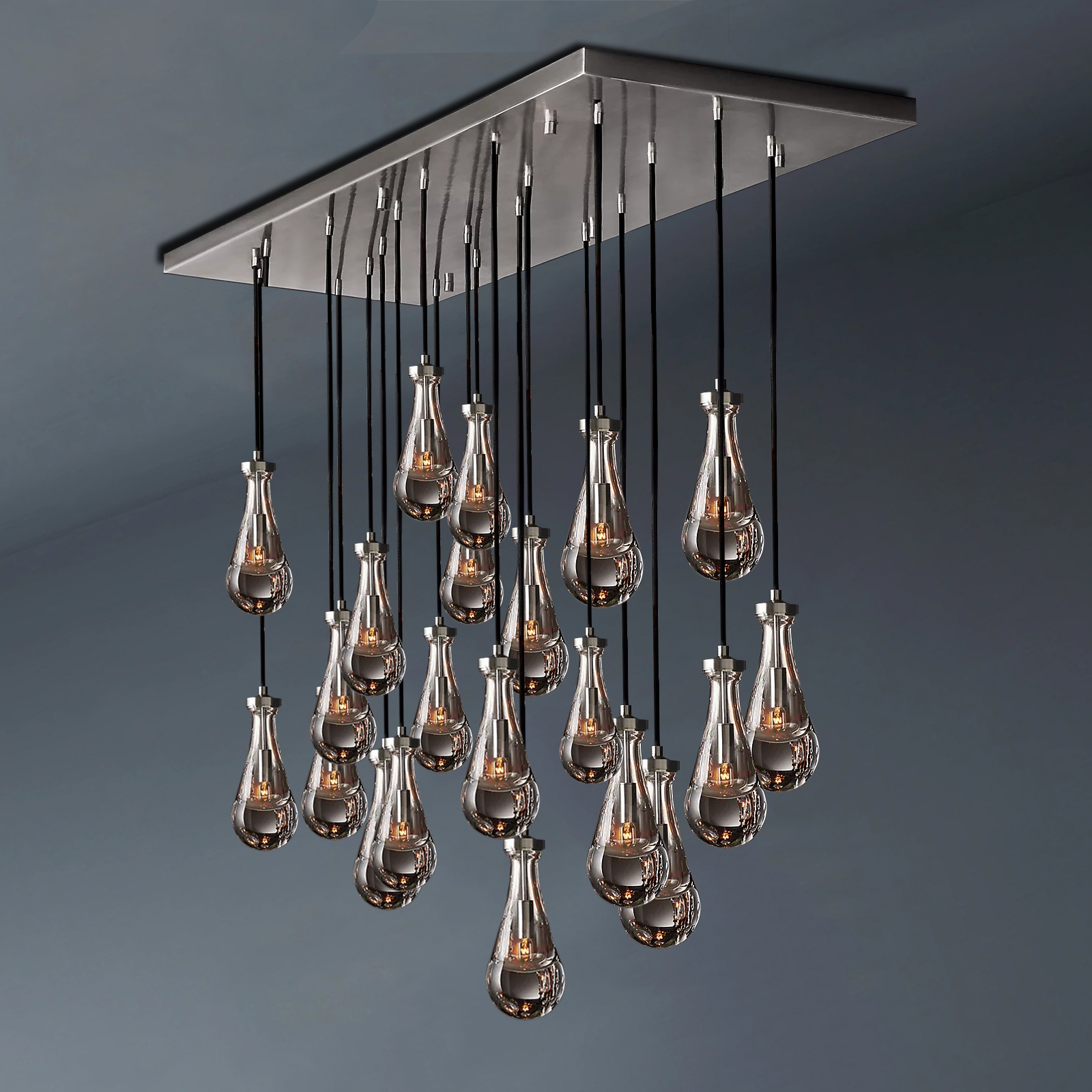 Raindrop Rectangular Chandelier 72"-konalight