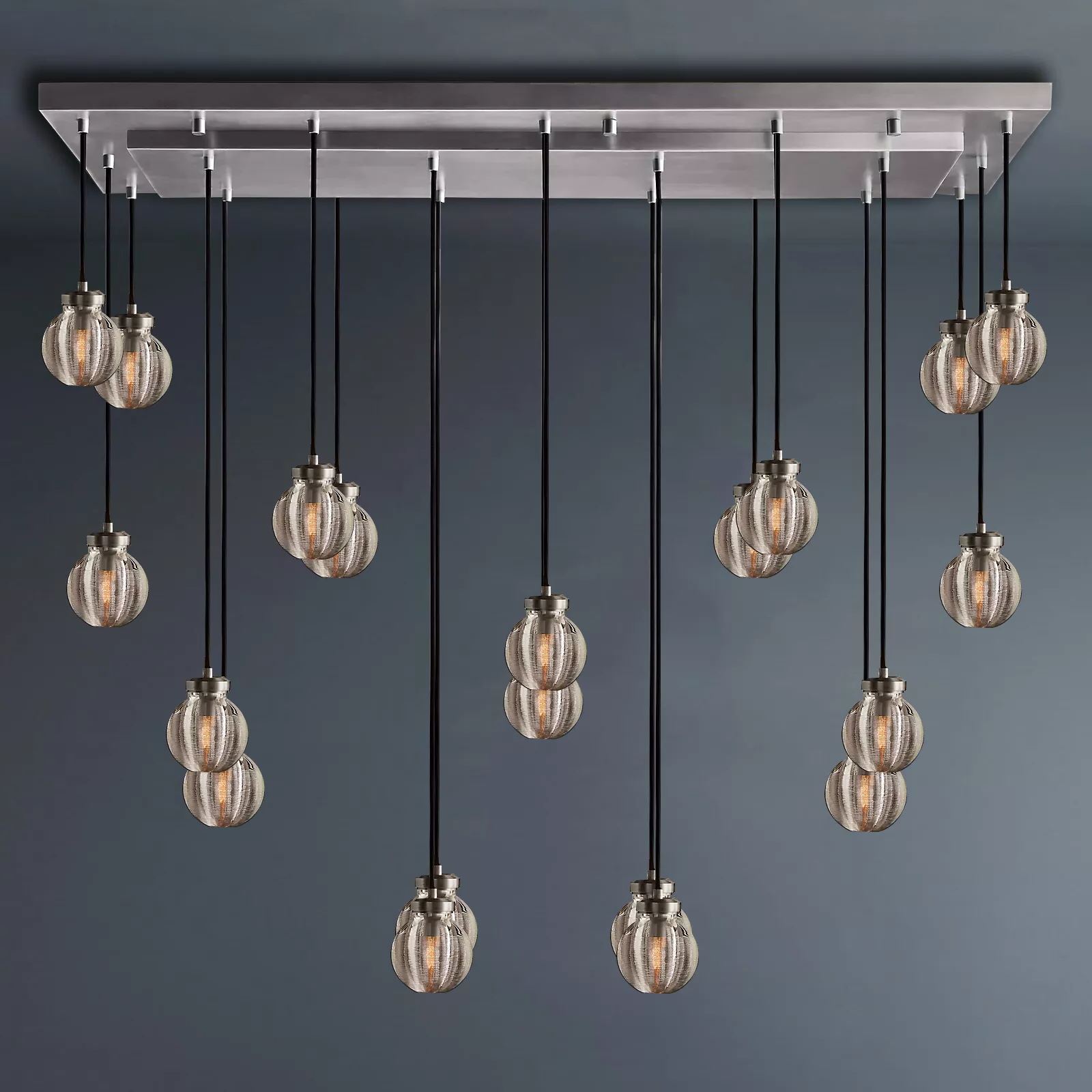 Pearl Linear Living Room Chandelier Vintage Light Fixture 54"-konalight