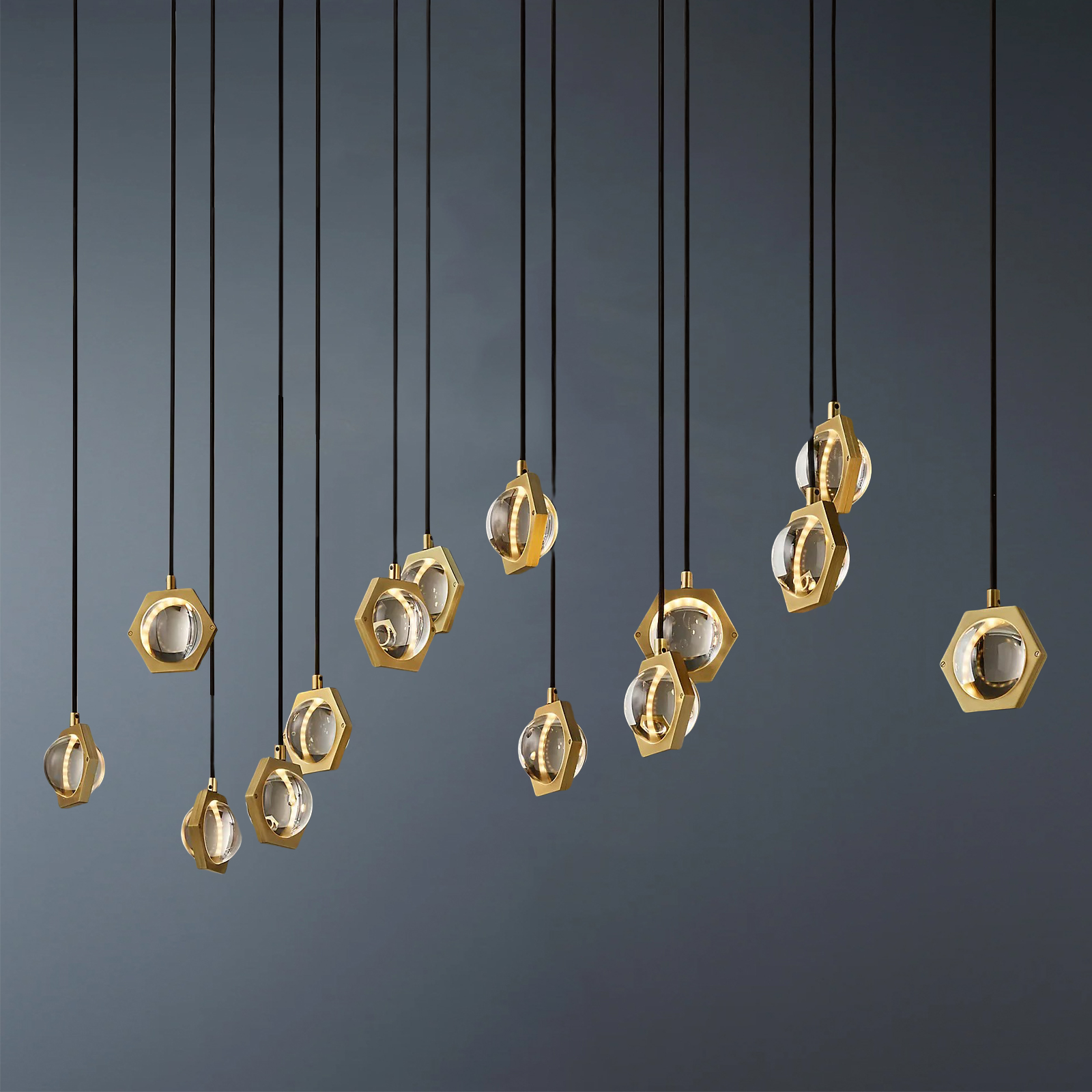 Éclatant Vintage Rectangular Linear Chandelier 72"-konalight