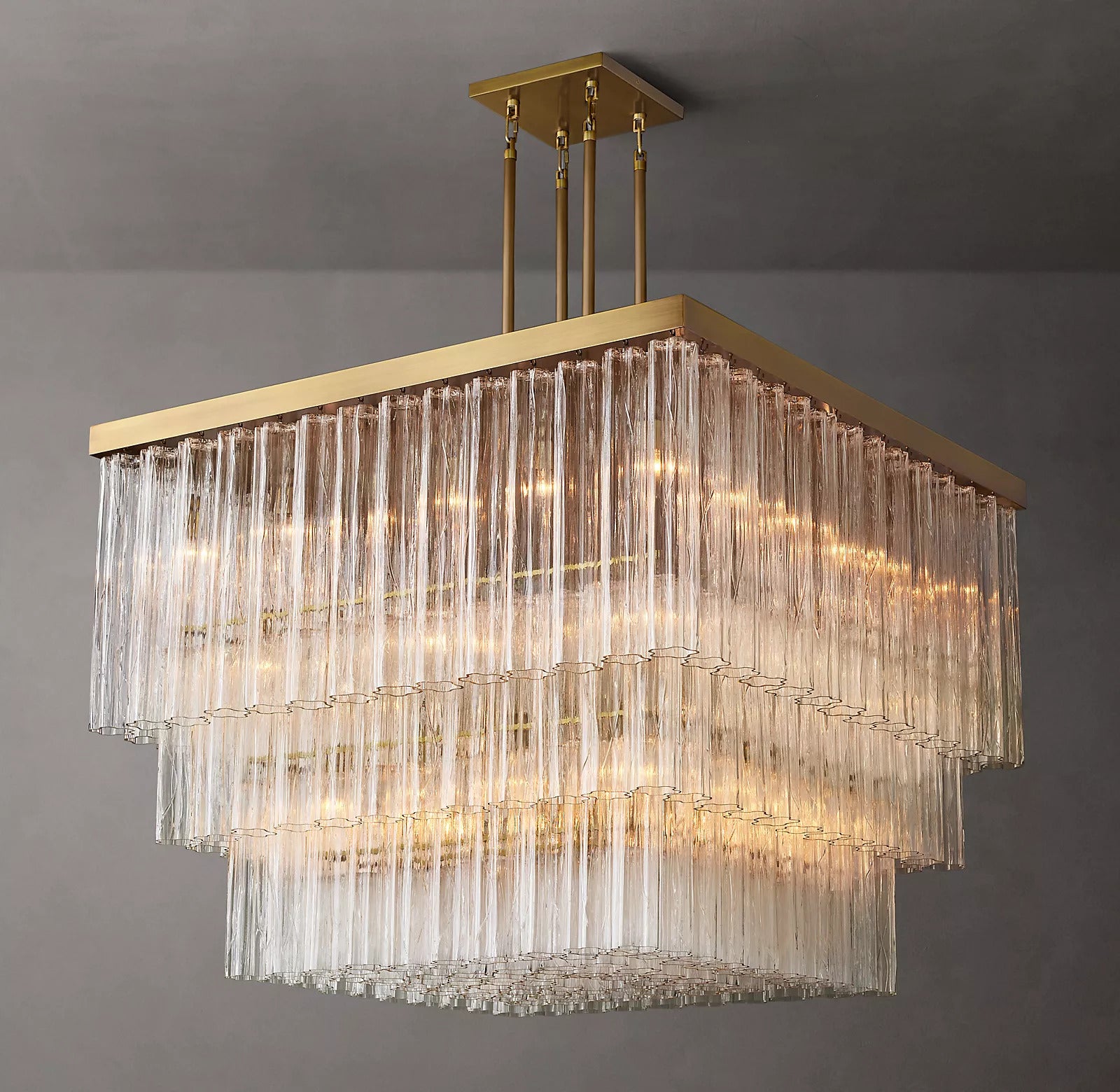 Cielo Square Chandelier 45" For Living Room-konalight