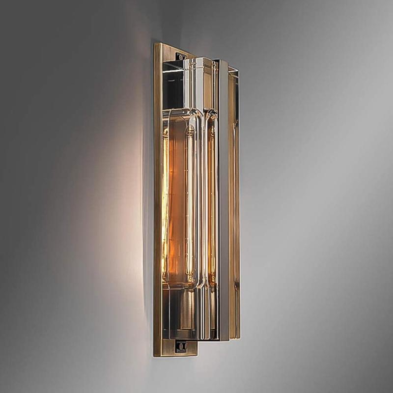 Yagern Crystal Brass Wall Sconce-konalight