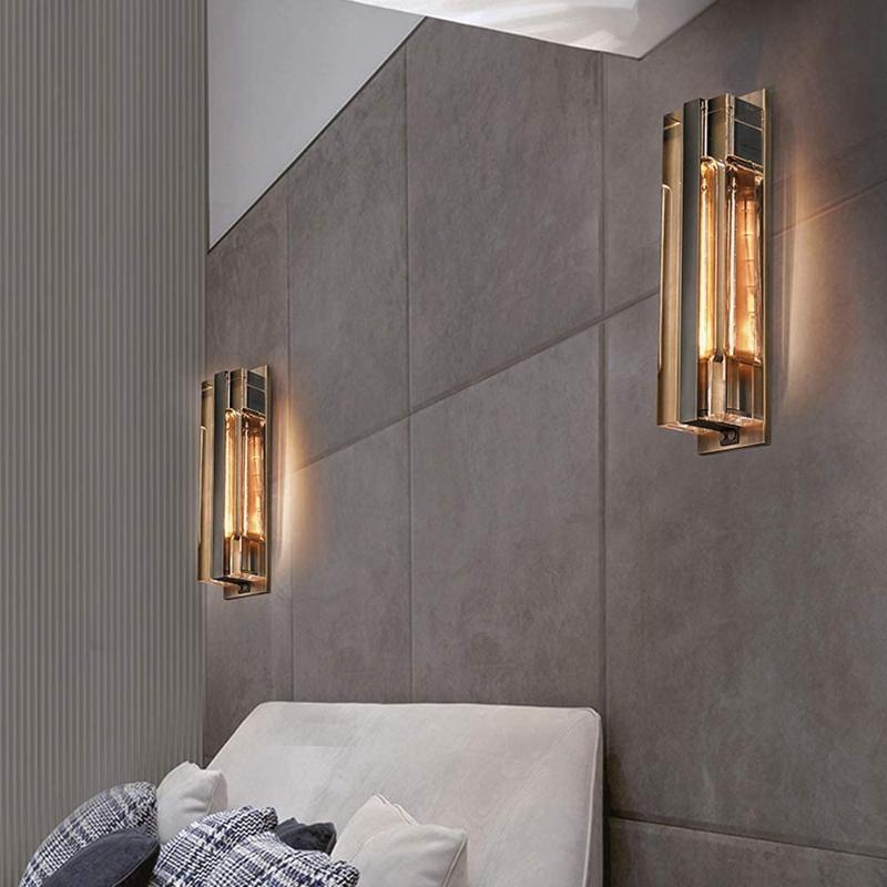 Yagern Crystal Brass Wall Sconce-konalight