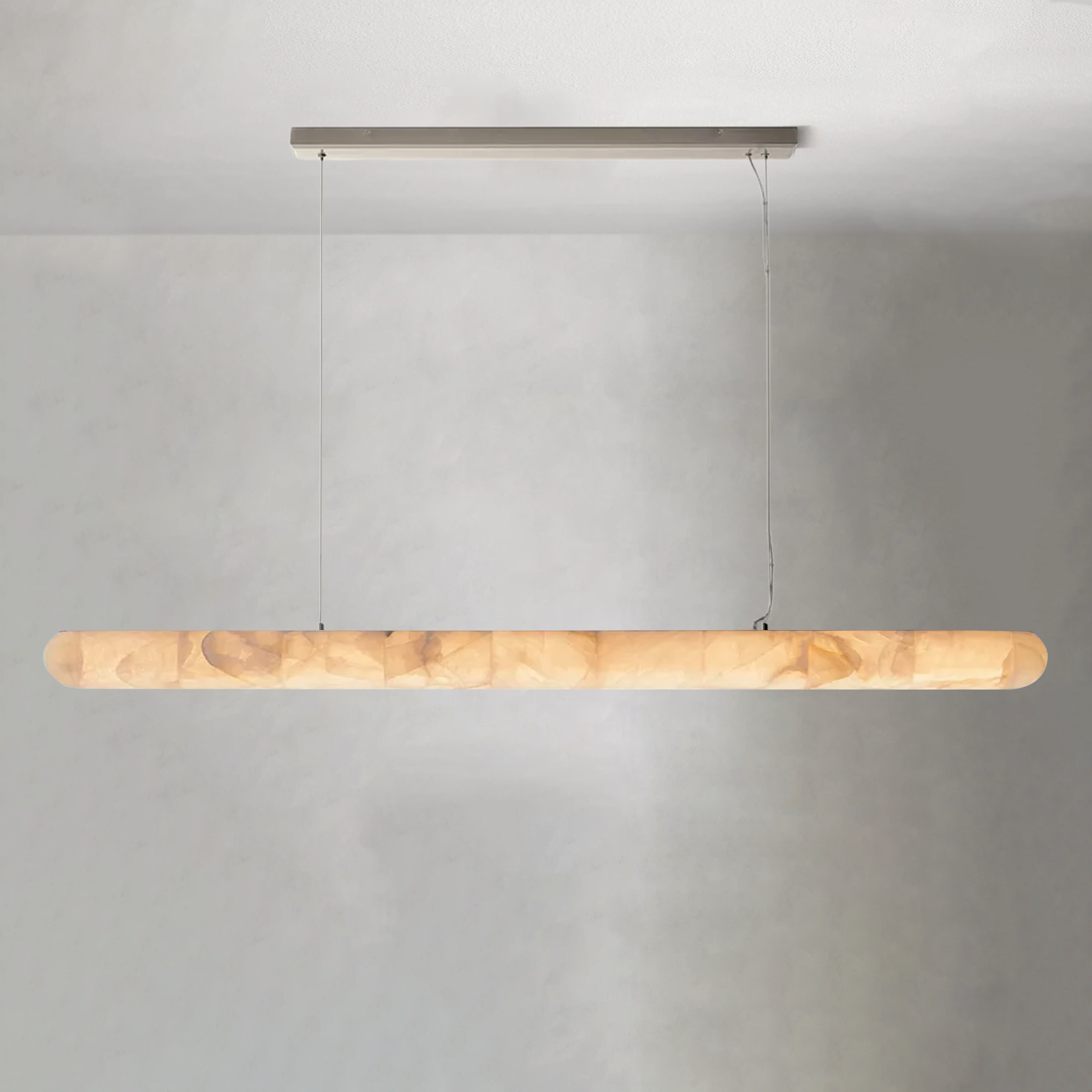 Rim Lisse Alabaster Linear Chandelier 60" 80"