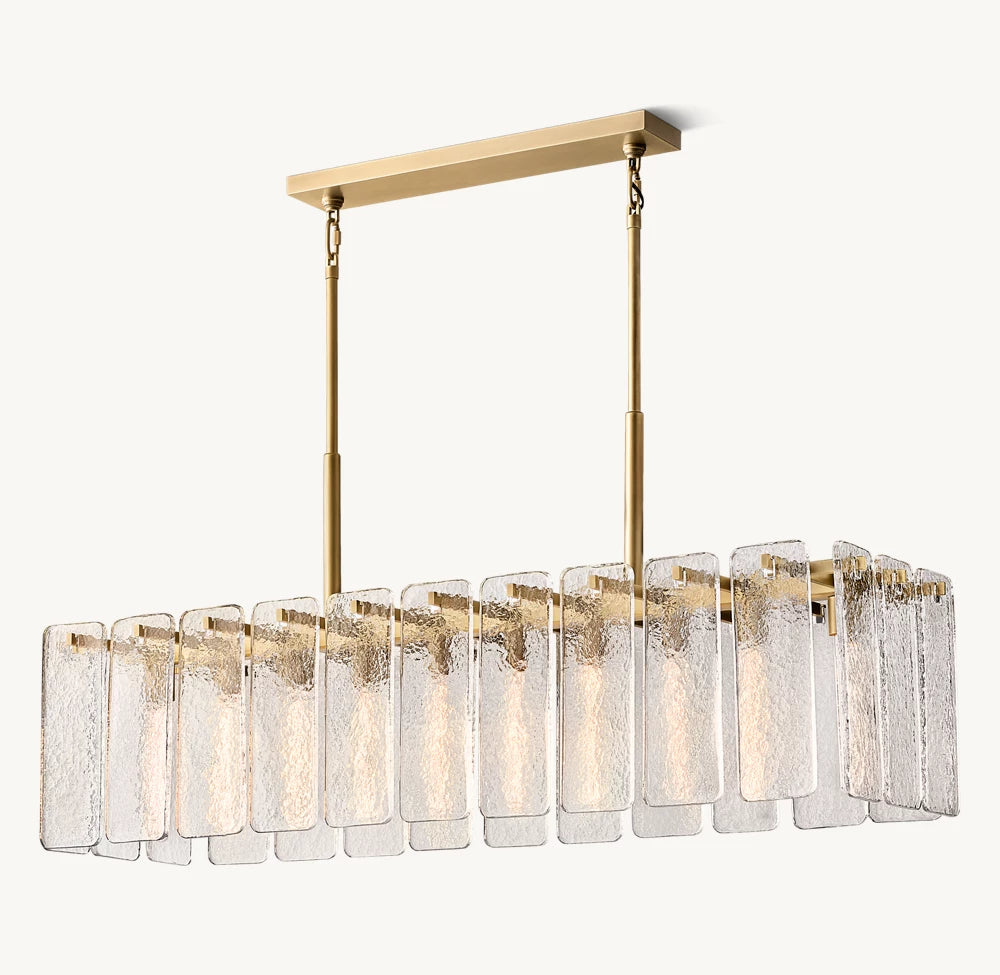 Clementine Glass Linear Chandelier 60"