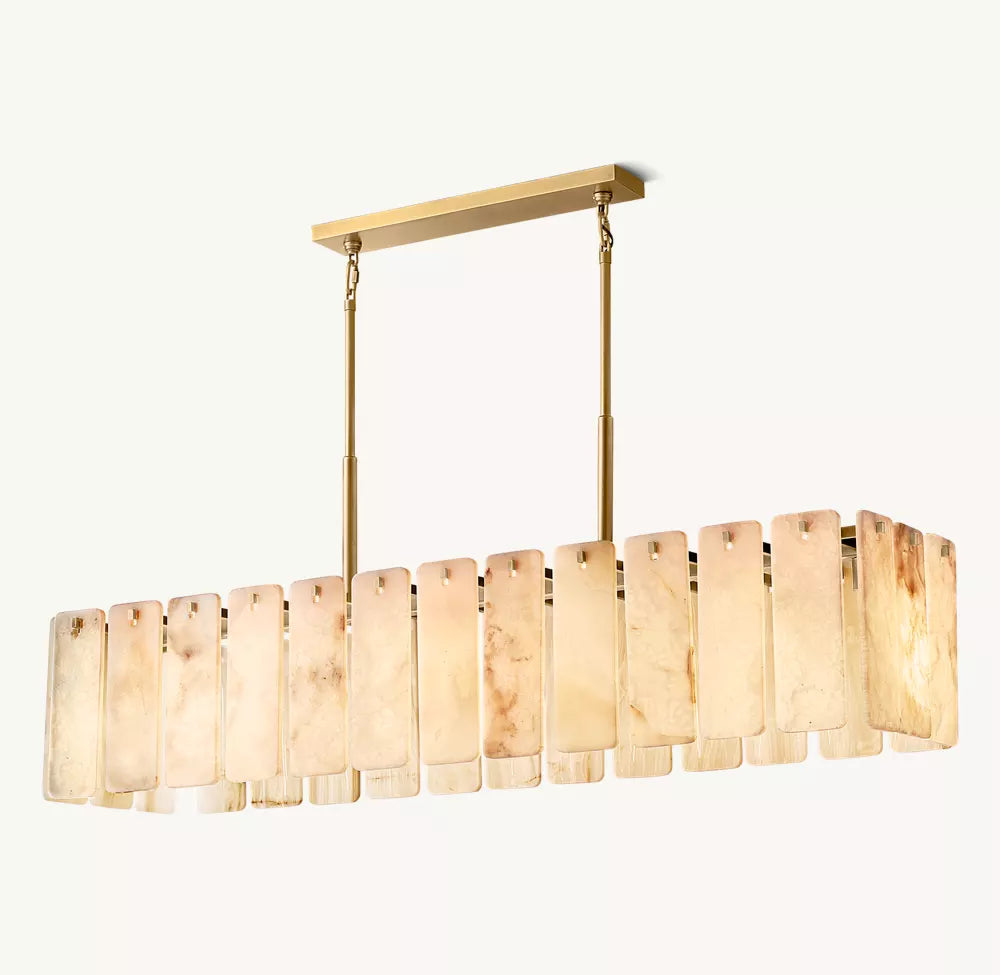 Clementine Onyx Rectangular Chandelier 72"