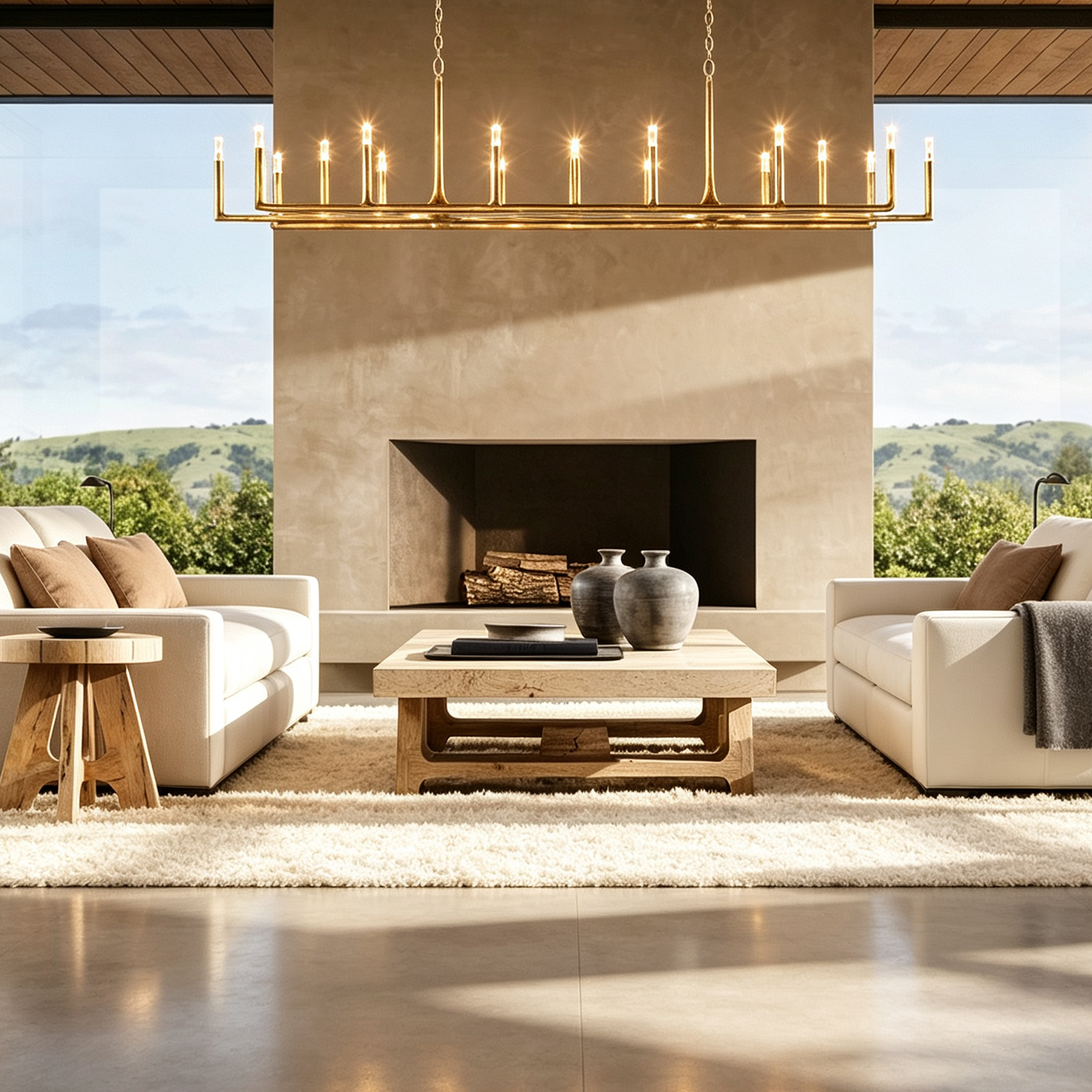 Thaddeus Linear Chandelier 96" 17-Lights For Living Room