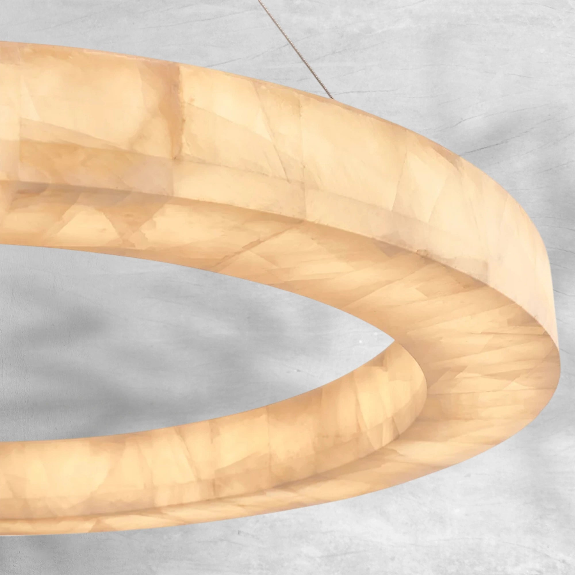 Rim Calcite Round Chandelier 31"40"60"