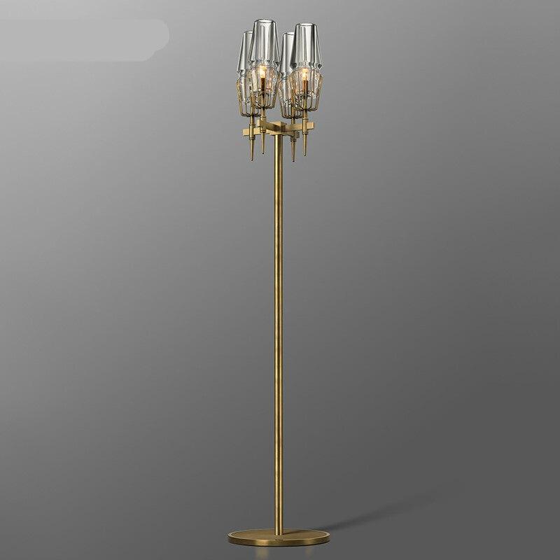 Chaillot Glass Brass FLoor Lamp