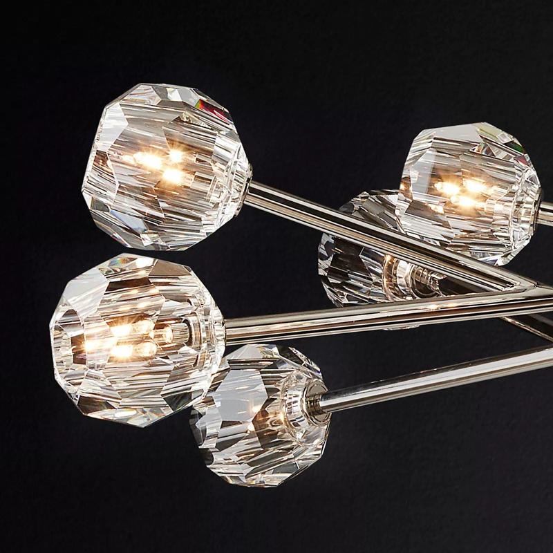 Boule De Crystal Ball Smoke Glass Round Chandelier 48"-konalight