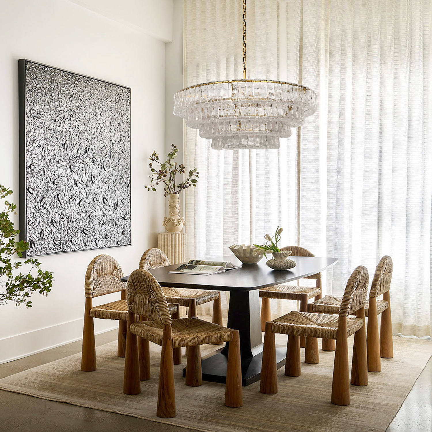 Ghiaccio Round Chandelier 24"36"48"60"