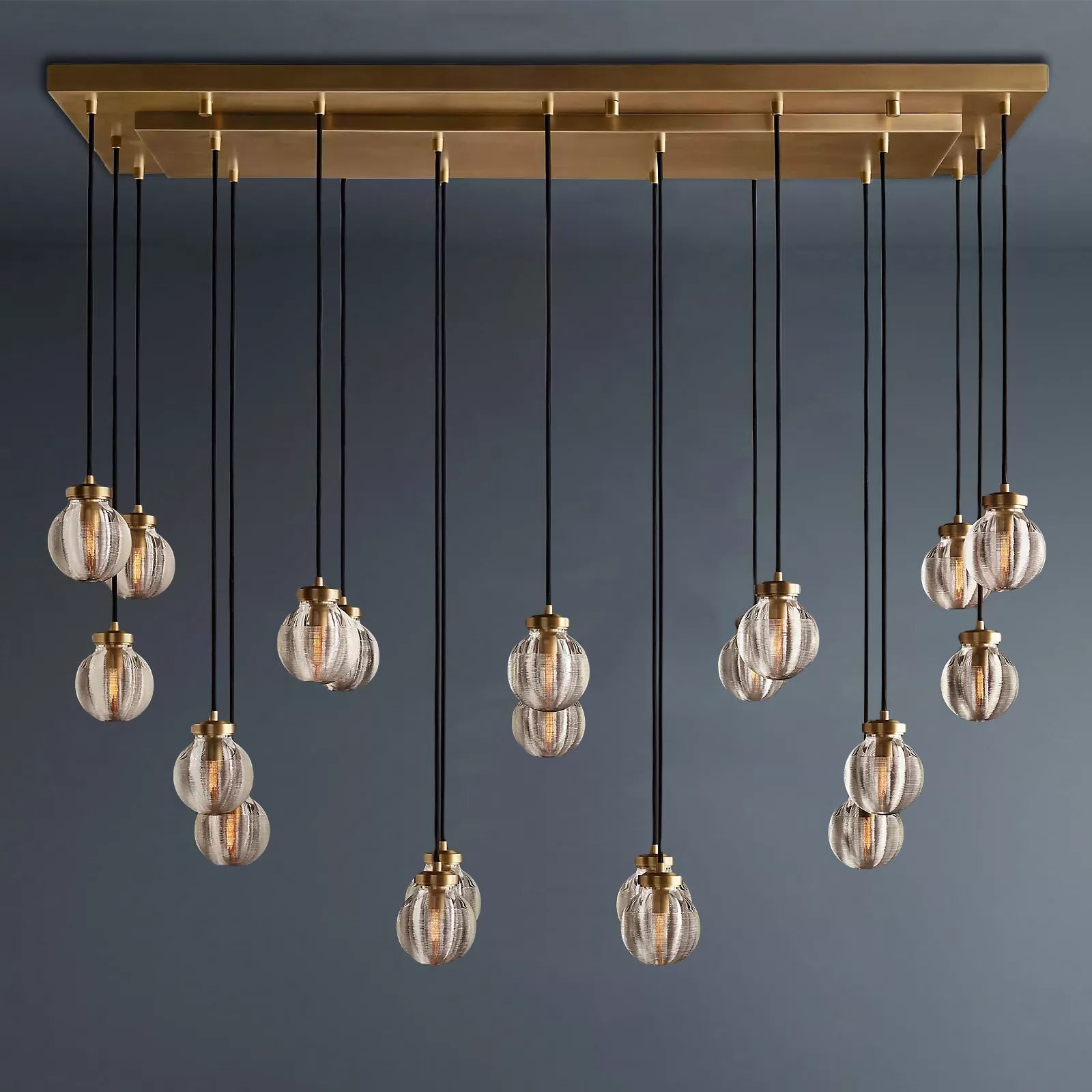 Pearl Linear Living Room Chandelier Vintage Light Fixture 54"-konalight