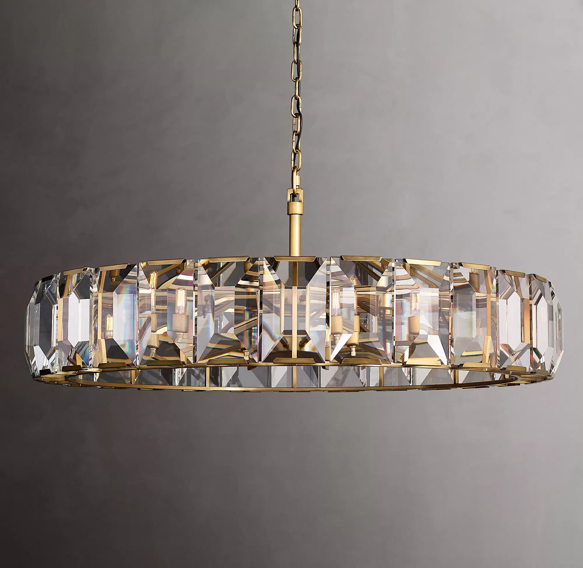 Harlow Crystal Round Chandelier 60"-konalight