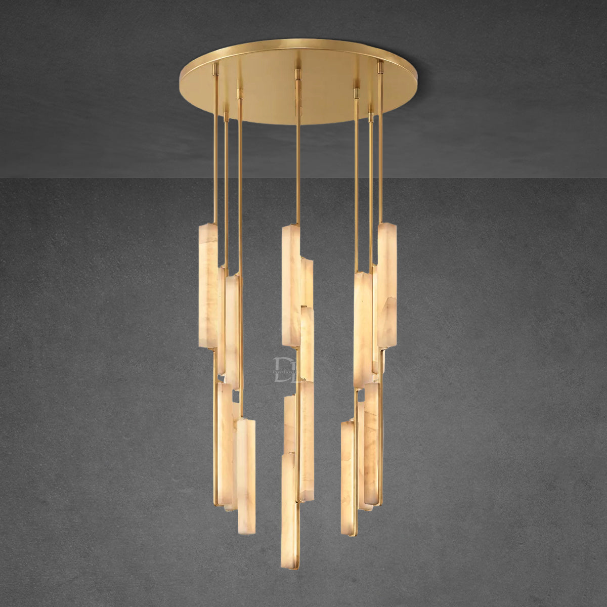 Audobon Alabaster Round Chandelier 40"