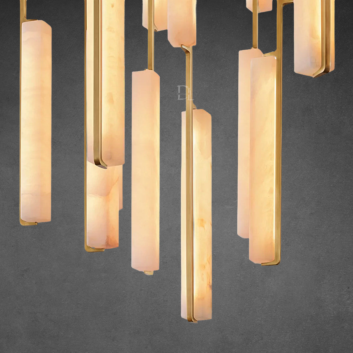 Audobon Alabaster Round Chandelier 56"