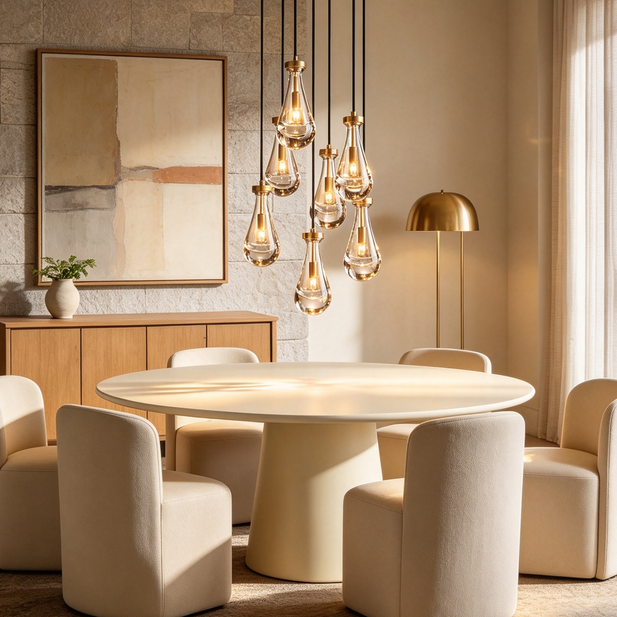 Raindrop Round Chandelier 18"
