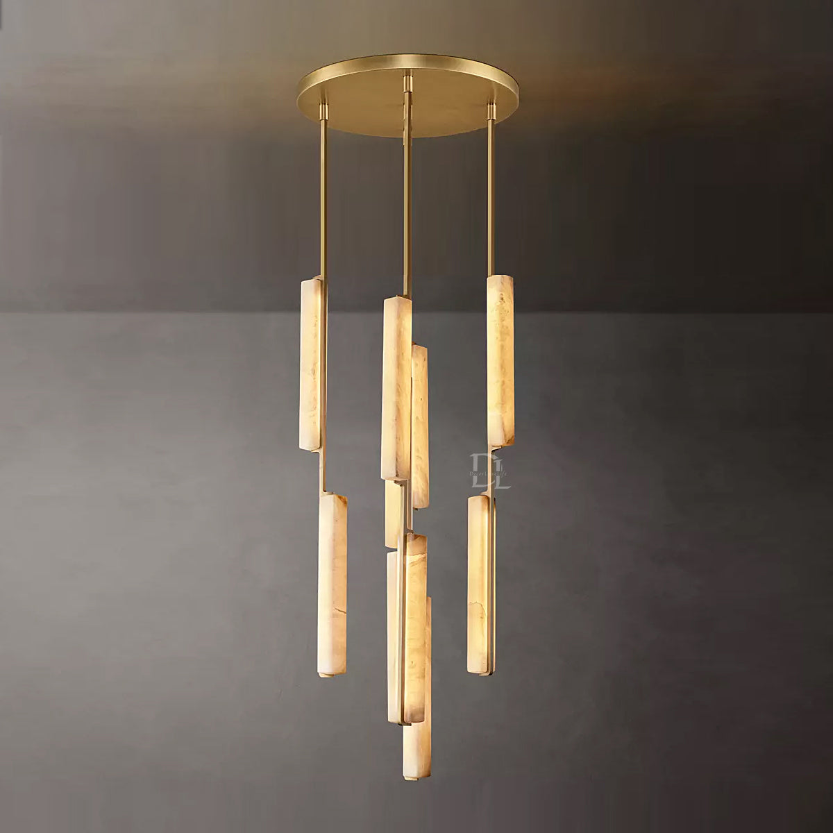 Audobon Alabaster Round Chandelier 24"