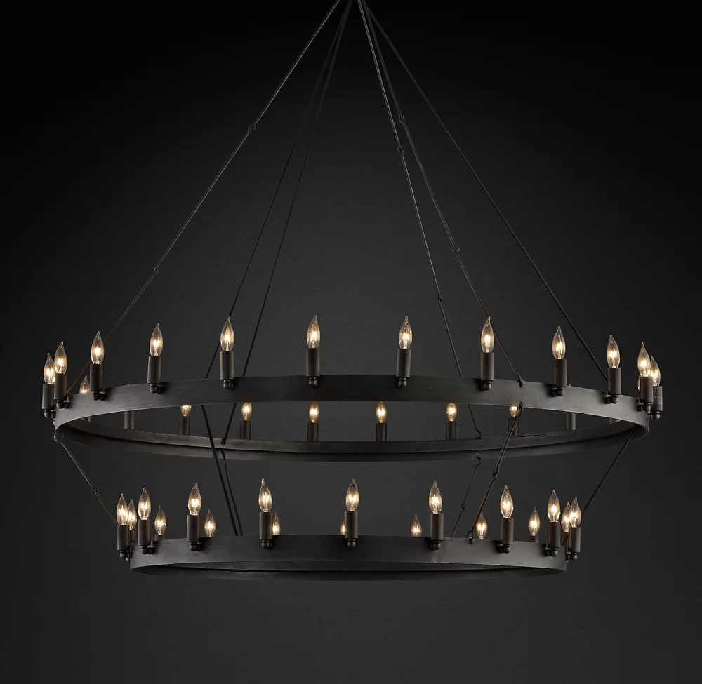 Camino Vintage Candelsbra 2-Tier Chandelier For Living Room-konalight