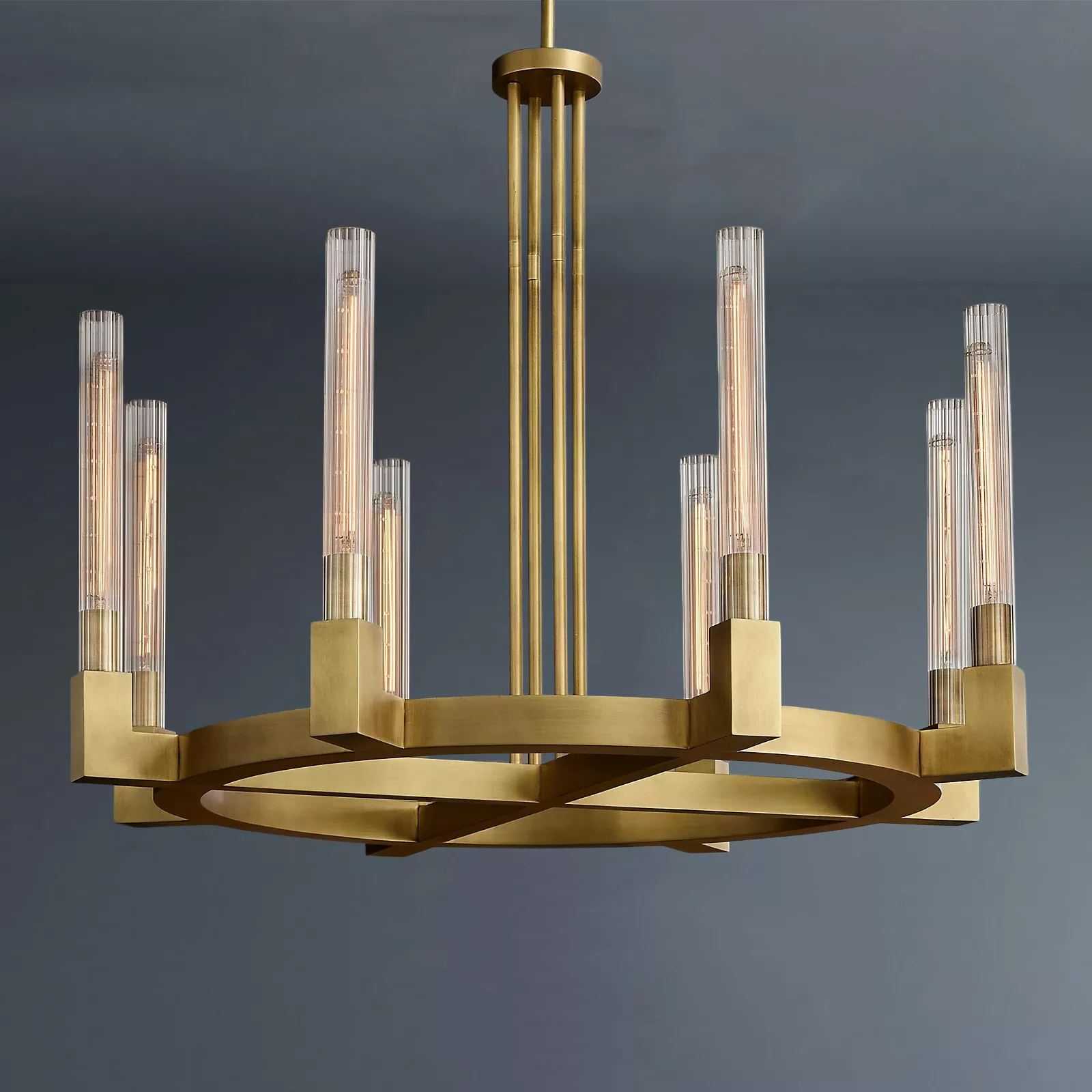 Cannele Round Chandelier 36" For Living Room-konalight