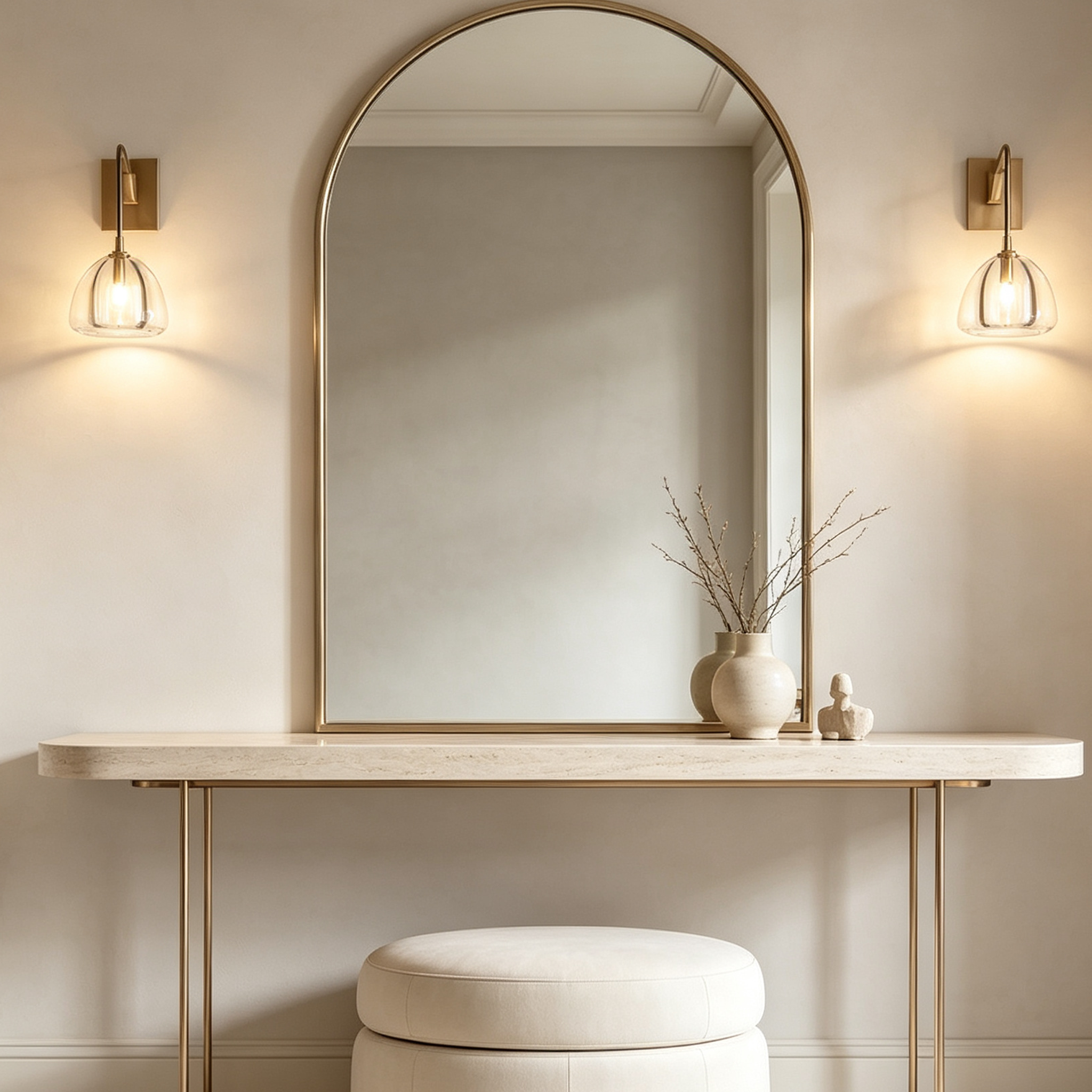Hemisphers Brass Wall Sconce