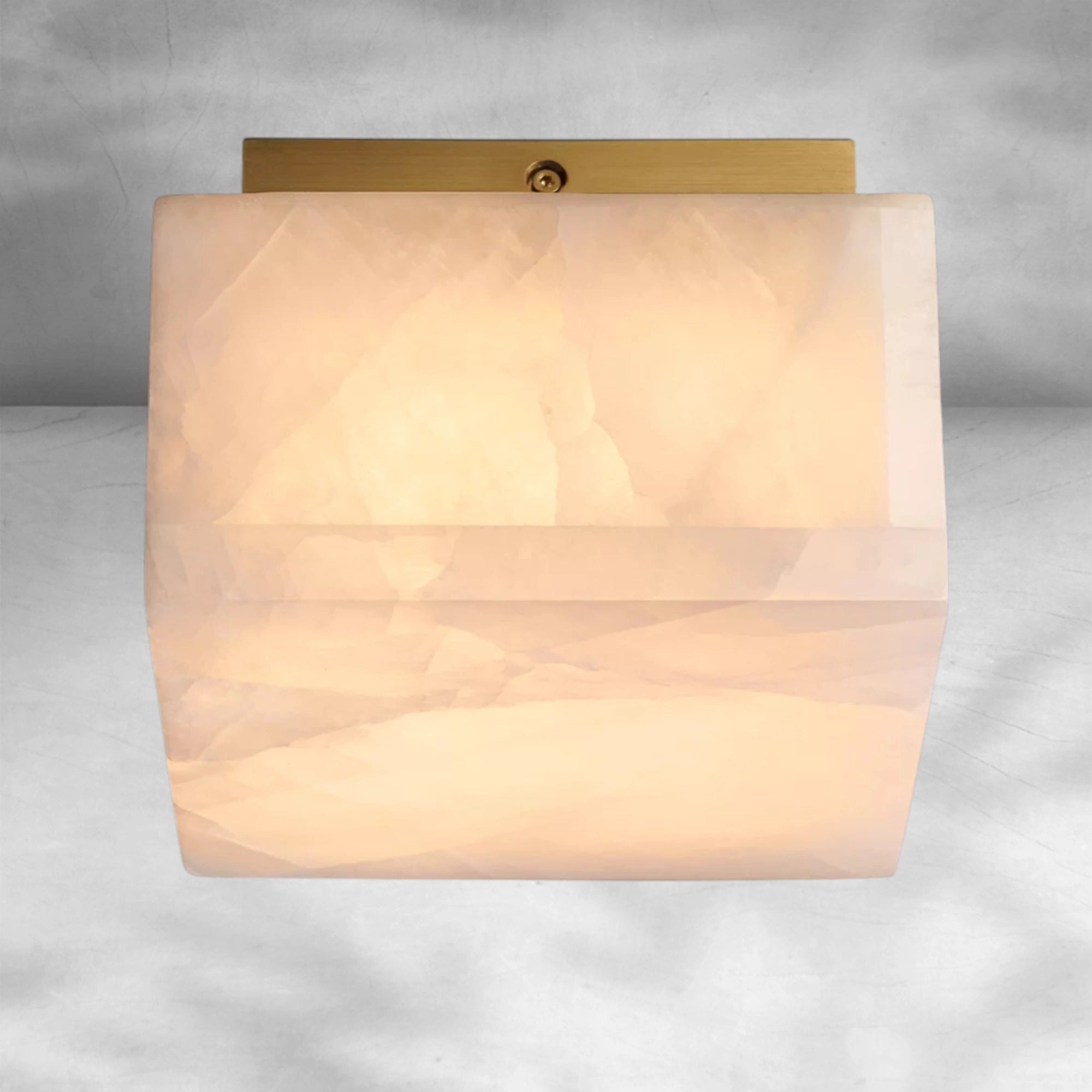 Rim Calcite Square Flushmount 6"10"14"
