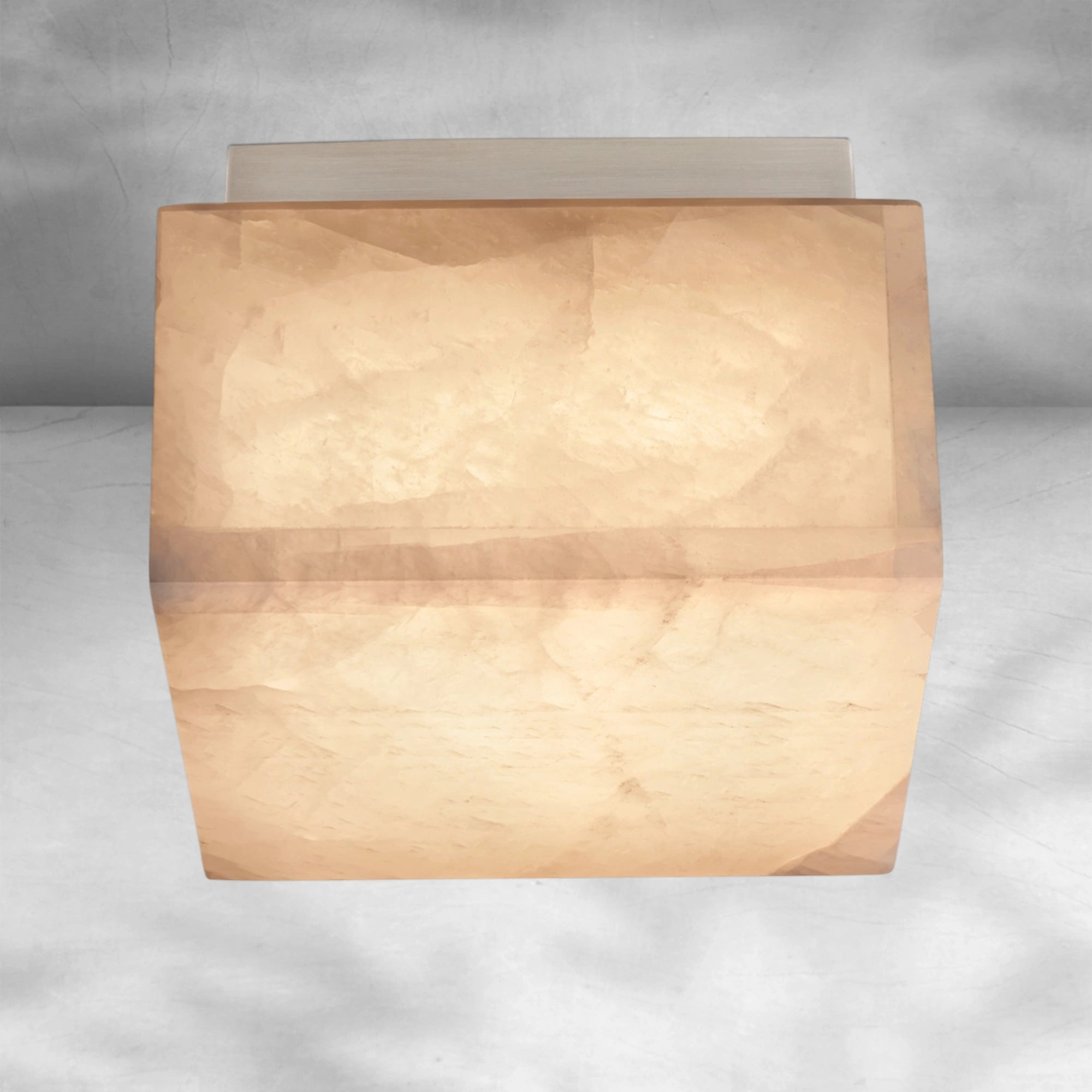 Rim Calcite Square Flushmount 6"10"14"