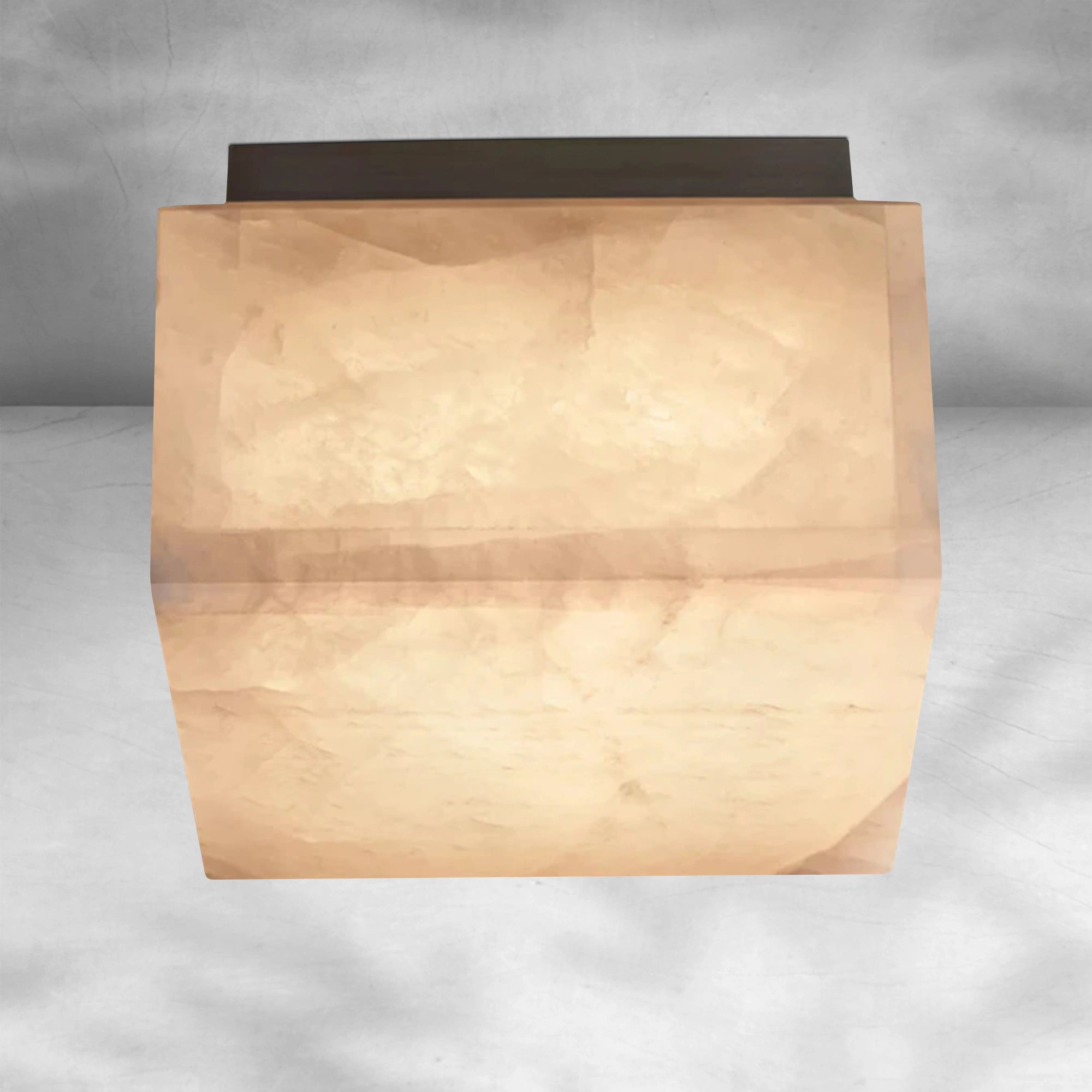 Rim Calcite Square Flushmount 6"10"14"