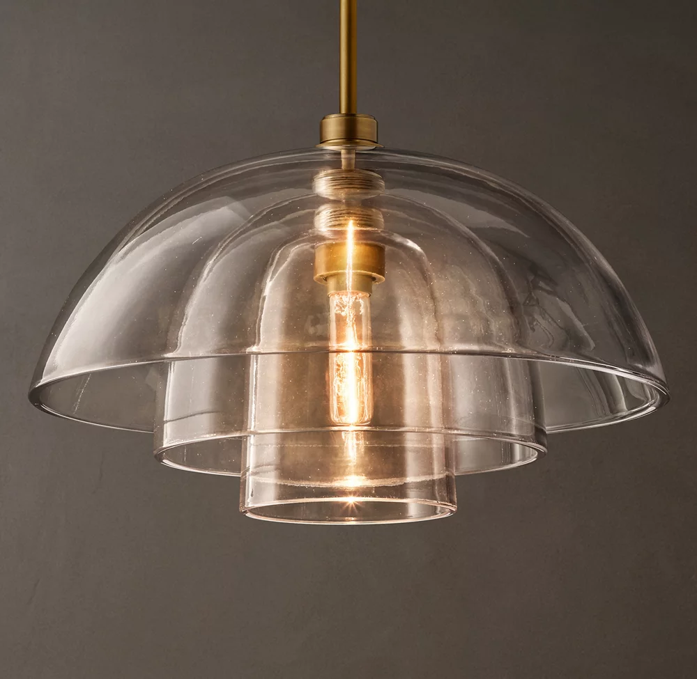 Bloom Clear Glass Cloche Grand Pendant