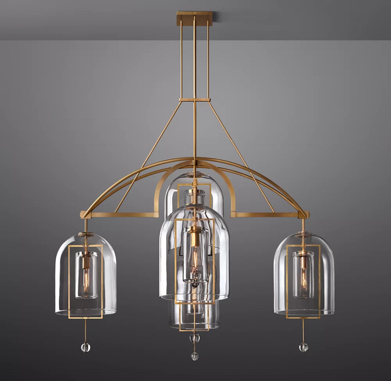 Fulcrum Round Chandelier 61" For Living Room