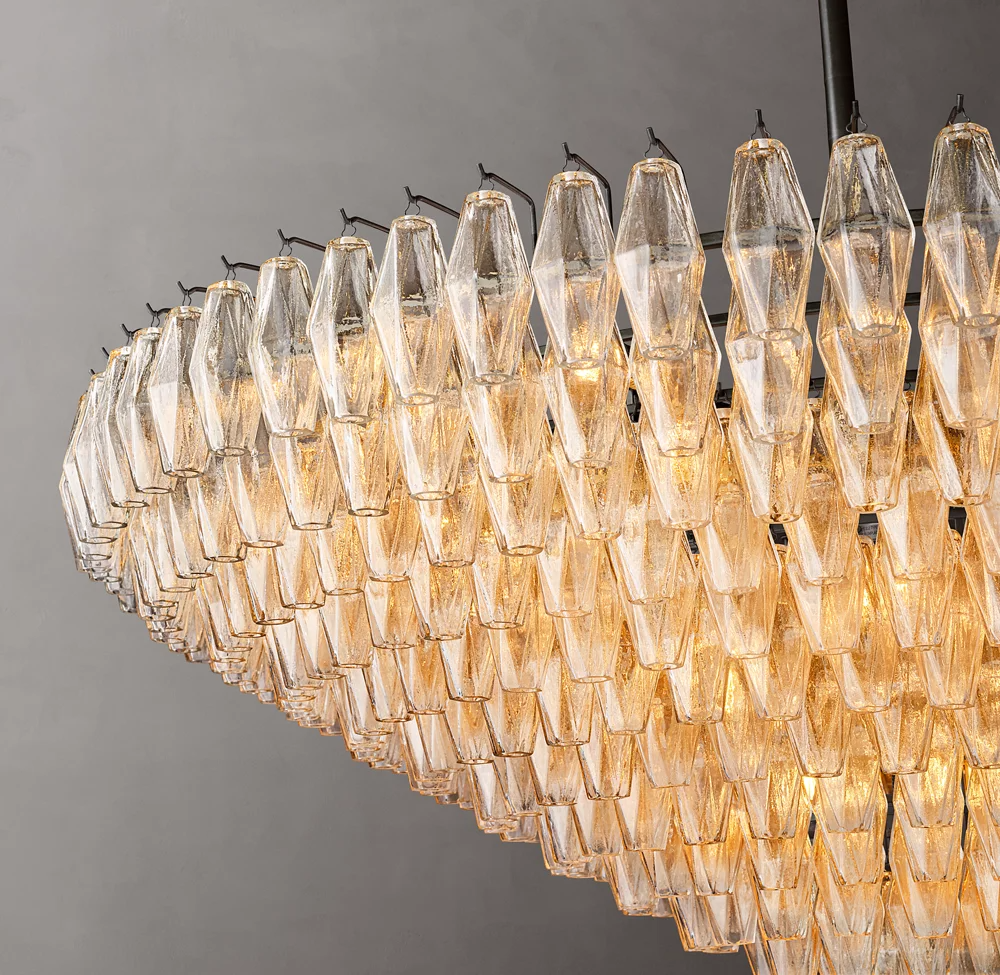 Mia Clear Glass Tiered Round Chandelier For Dinning Room-konalight