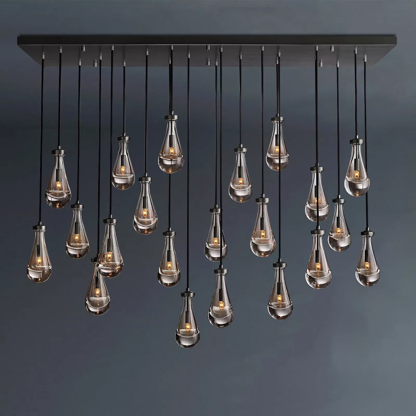 Raindrop Rectangular Chandelier 72"-konalight