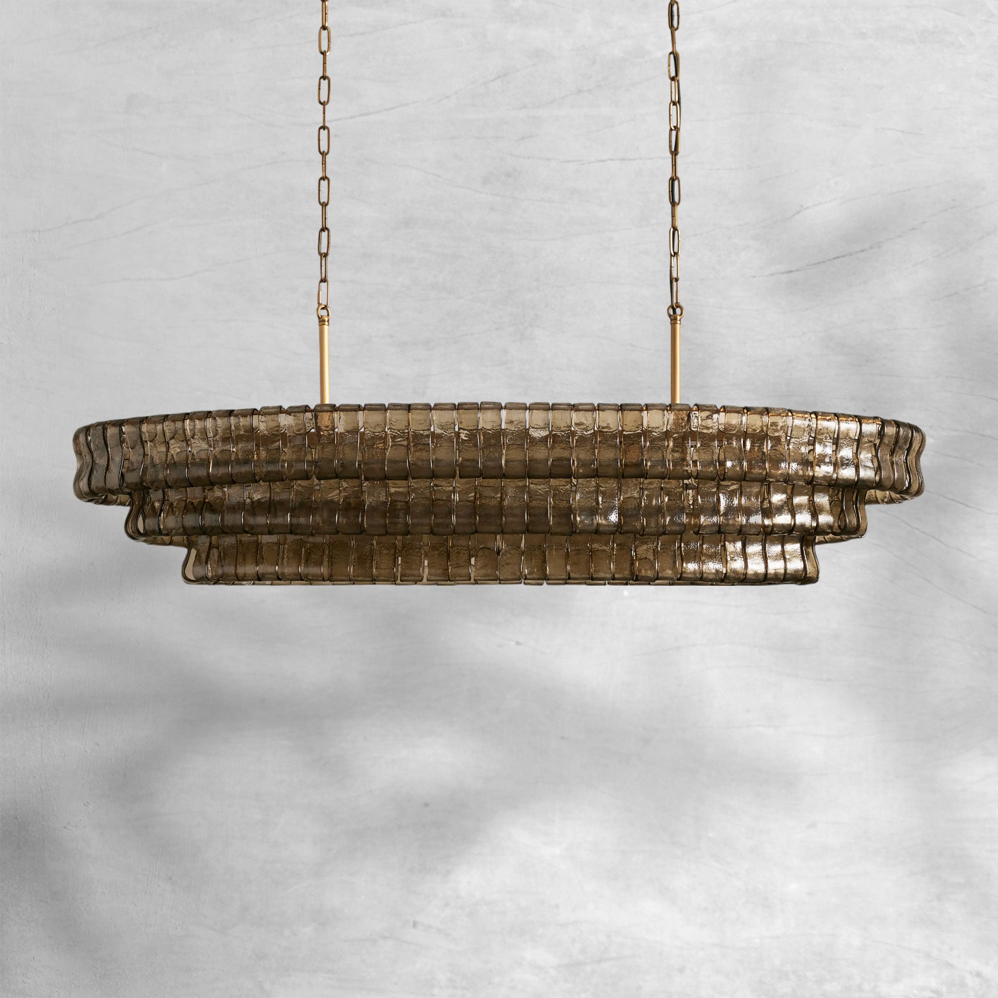 Ghiaccio Oval Chandelier 54"W/65"W