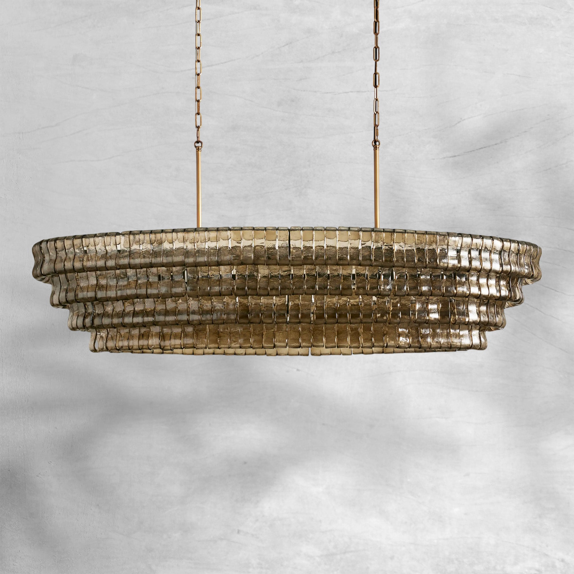 Ghiaccio Oval Chandelier 54"W/65"W