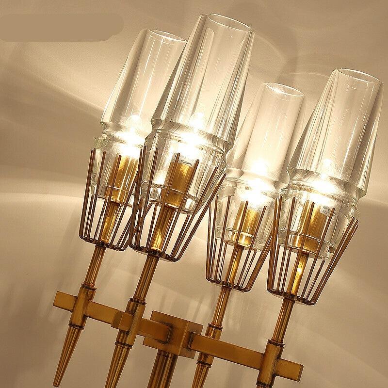 Chaillot Glass Brass FLoor Lamp Modern Wall Lamp-konalight