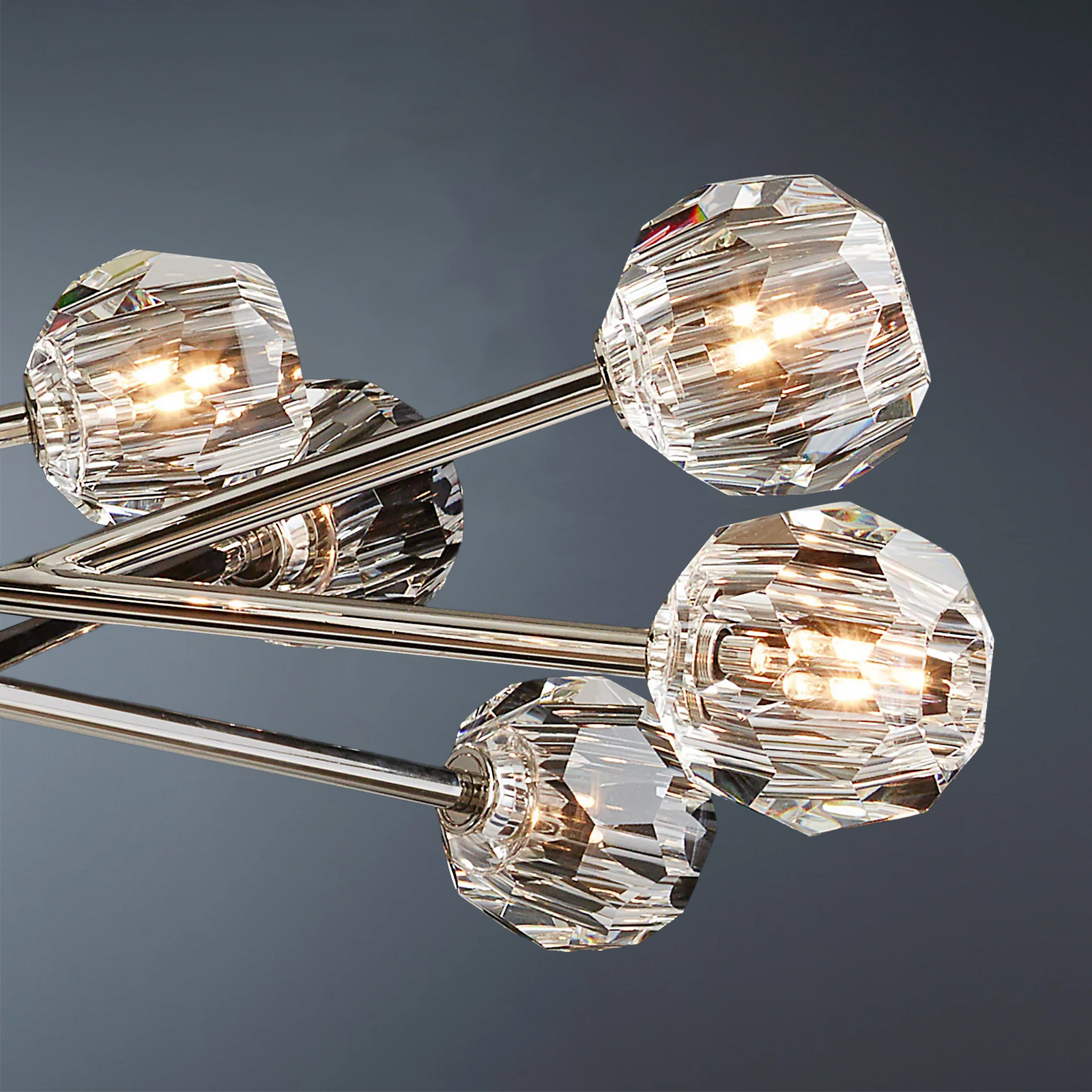 Boule De Crystal Ball Clear Glass Round Chandelier 60"-konalight