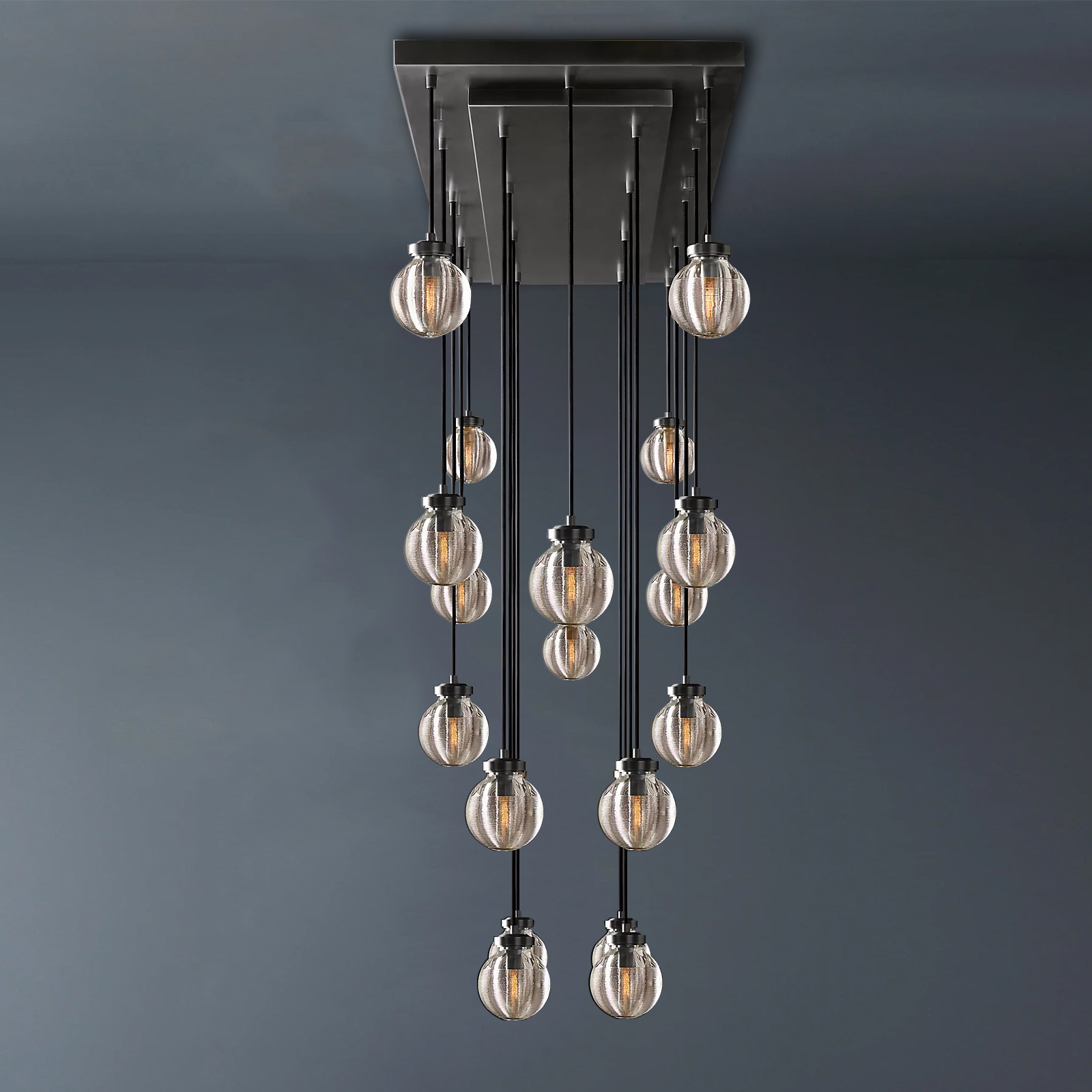 Pearl Linear Living Room Chandelier Vintage Light Fixture 54"-konalight