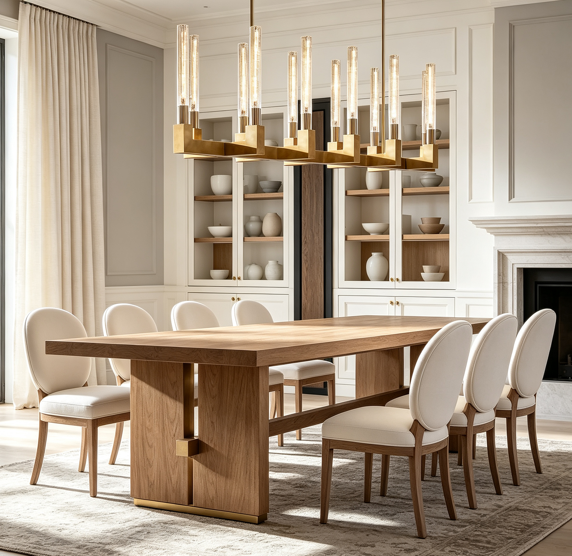 Cannele Linear Chandelier 67" For Kitchen Island