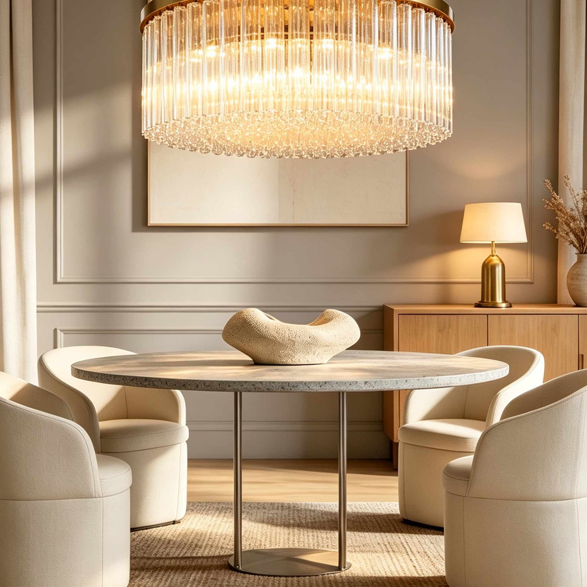 CIELO Round Chandelier 48" For Living Room
