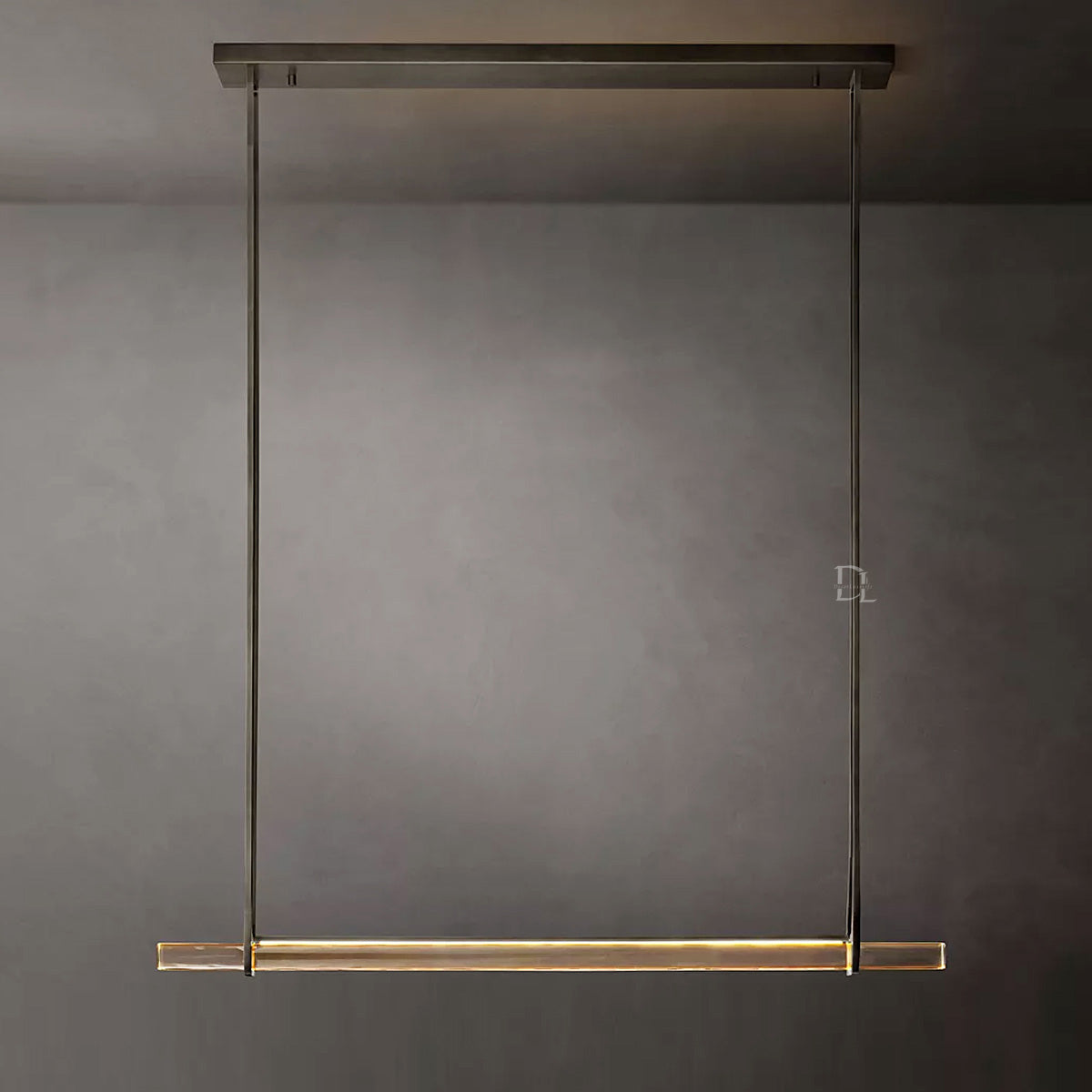 Audobon Crystal Single Bar Linear Chandelier 60"