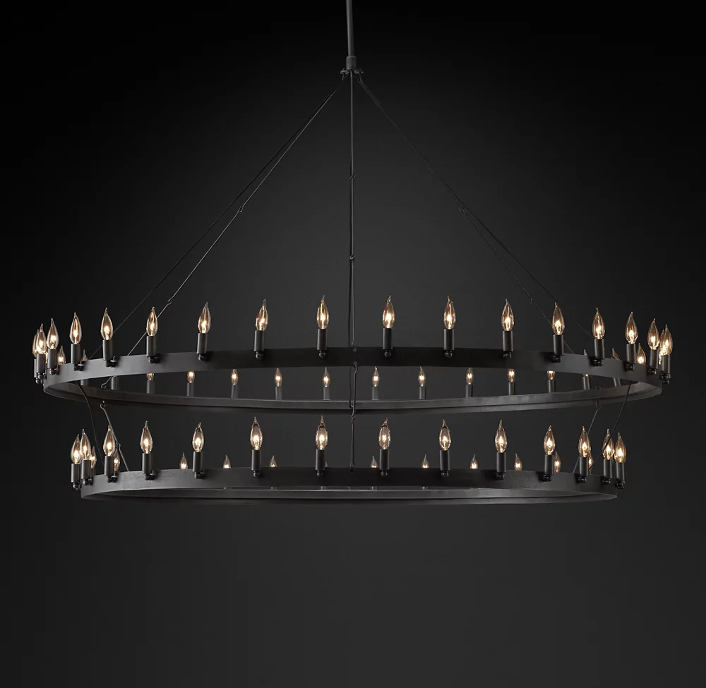 Camino Vintage Candelsbra 2-Tier Chandelier For Living Room-konalight