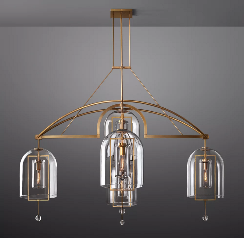 Fulcrum Round Chandelier 73" For Living Room