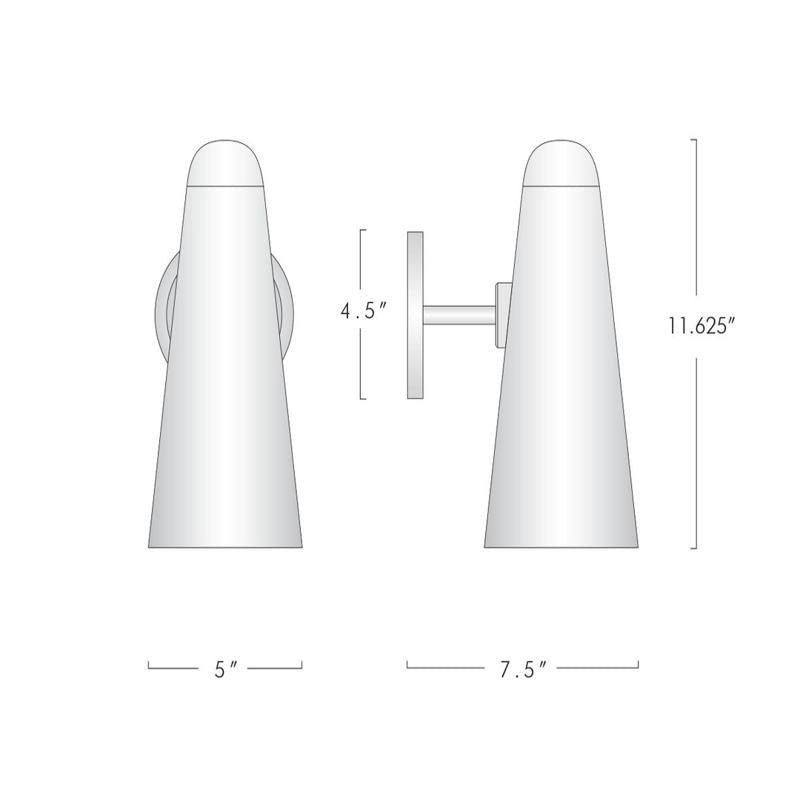 Montfaucon Brass Glass Shade Wall Sconce-konalight