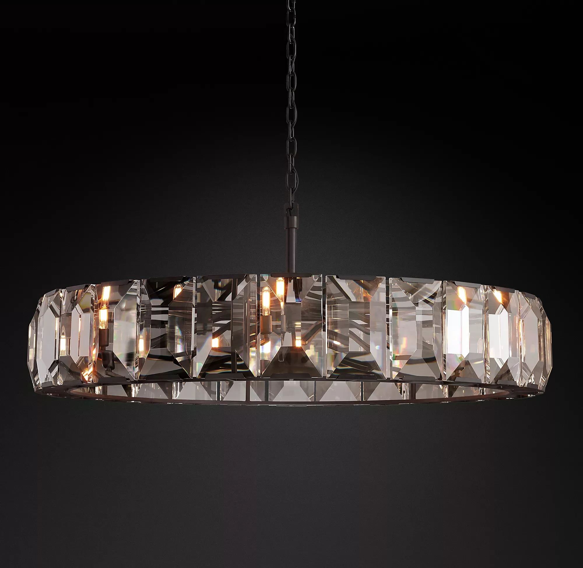 Harlow Crystal Round Chandelier 60"-konalight