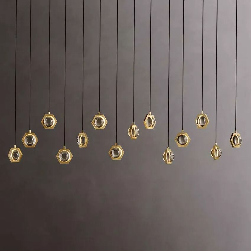 Eclatant Vintage Rectangular Linear Chandelier 54"-konalight